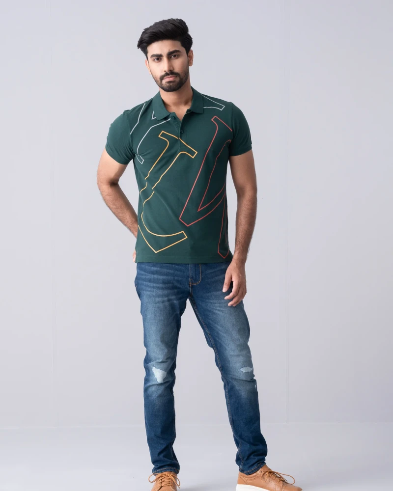 Regular Fit Pique Polo Shirt - Alternate view 3 showing  color