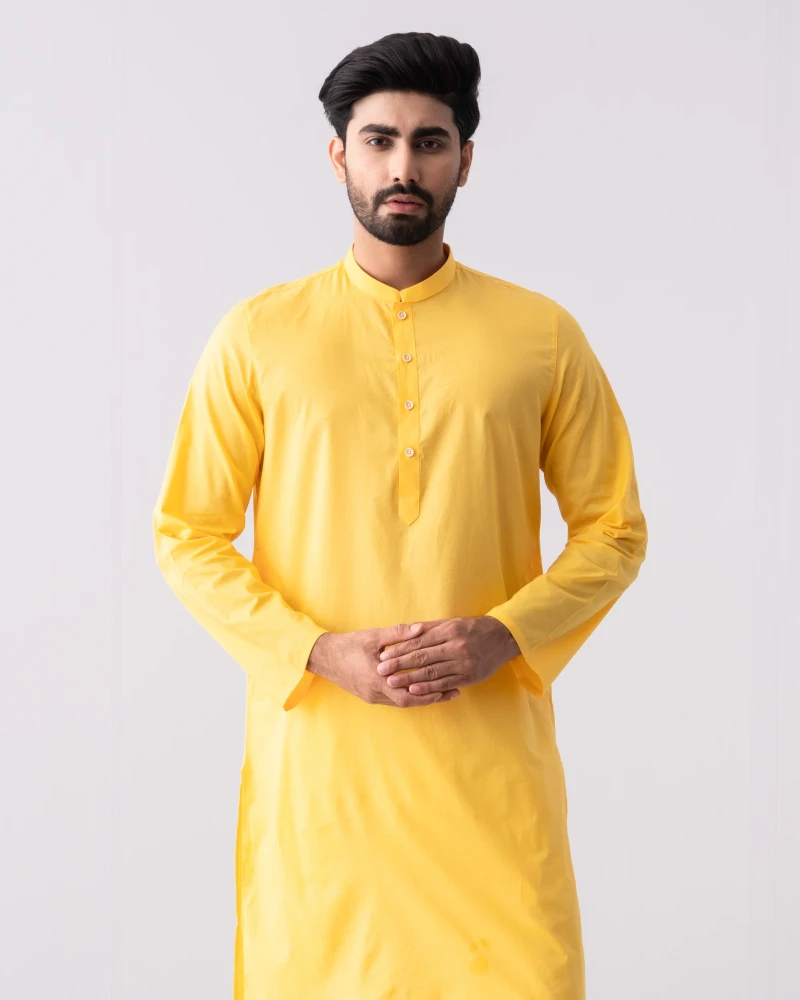 Regular Fit Cotton Panjabi - Alternate view 5 showing  color